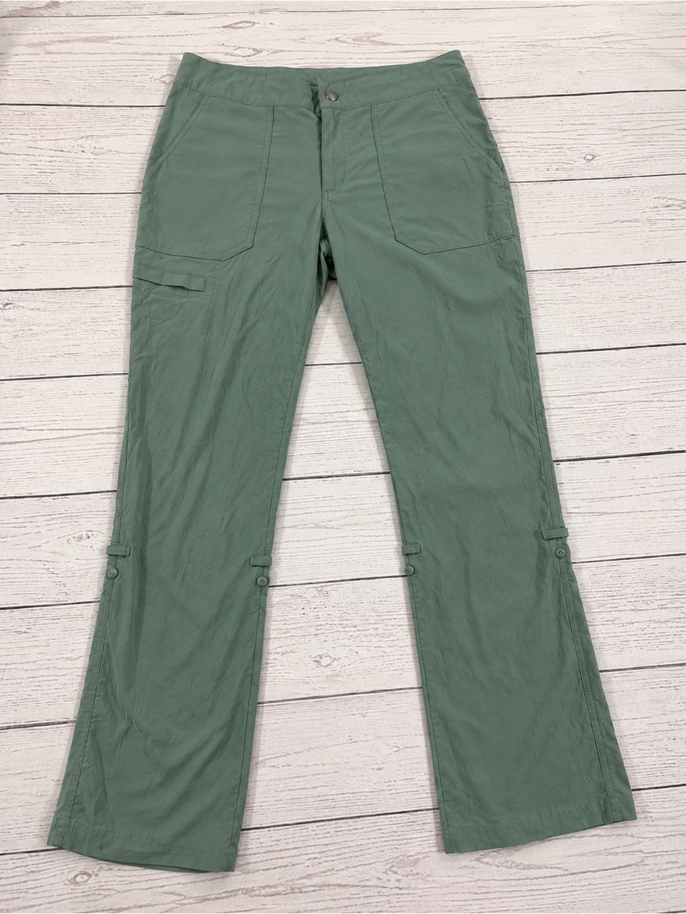 Columbia Sage Green Lightweight Hiking Travel Pants Women’s - Size 10